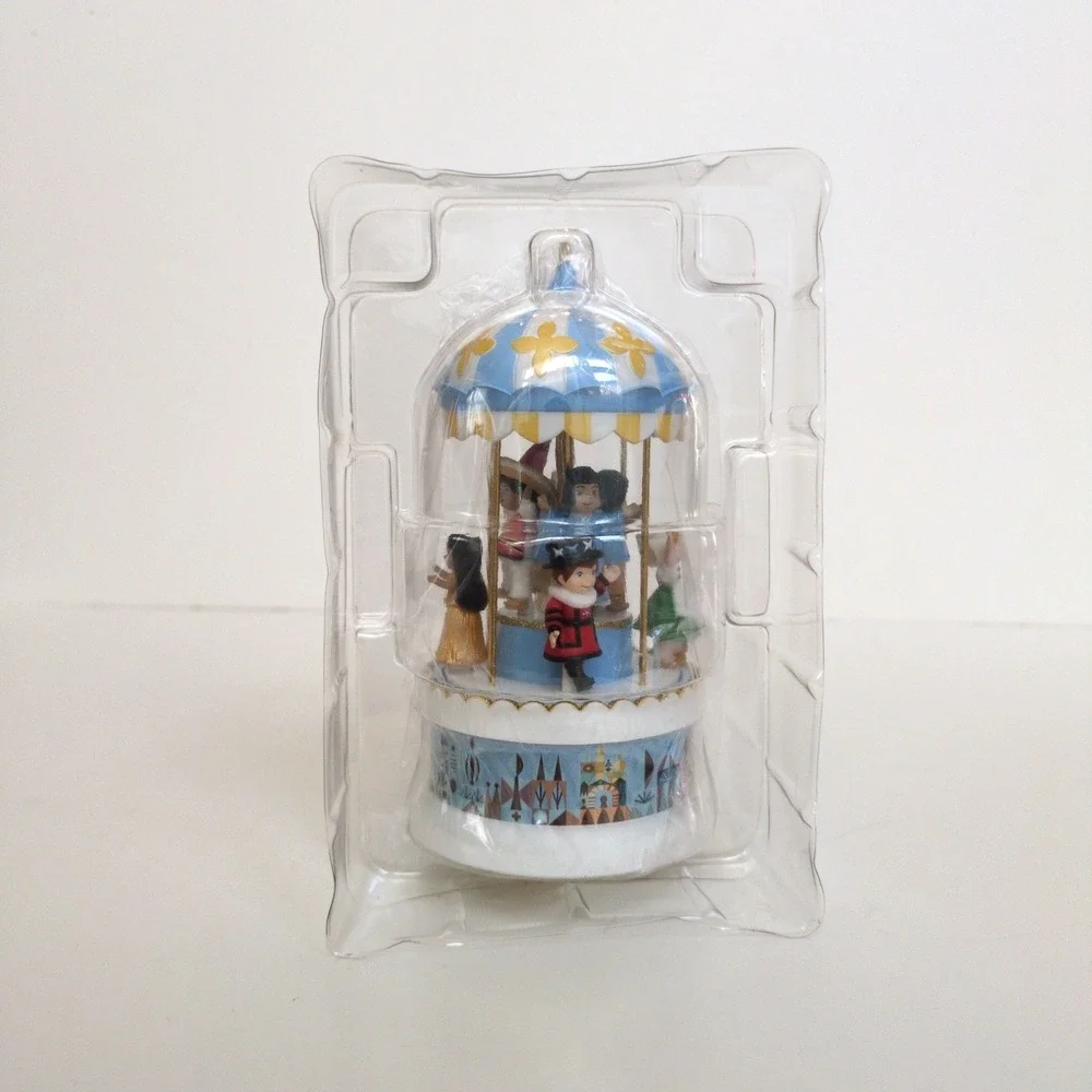 Hallmark Keepsake Ornament Disney Small World Wind Up Musical Carousel 2004